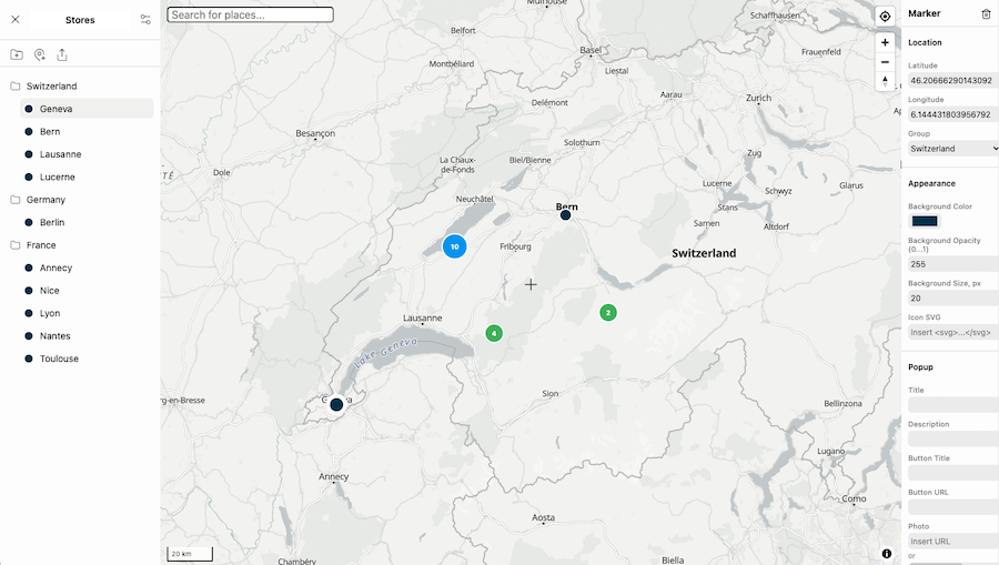 Create and embed a map for a blog